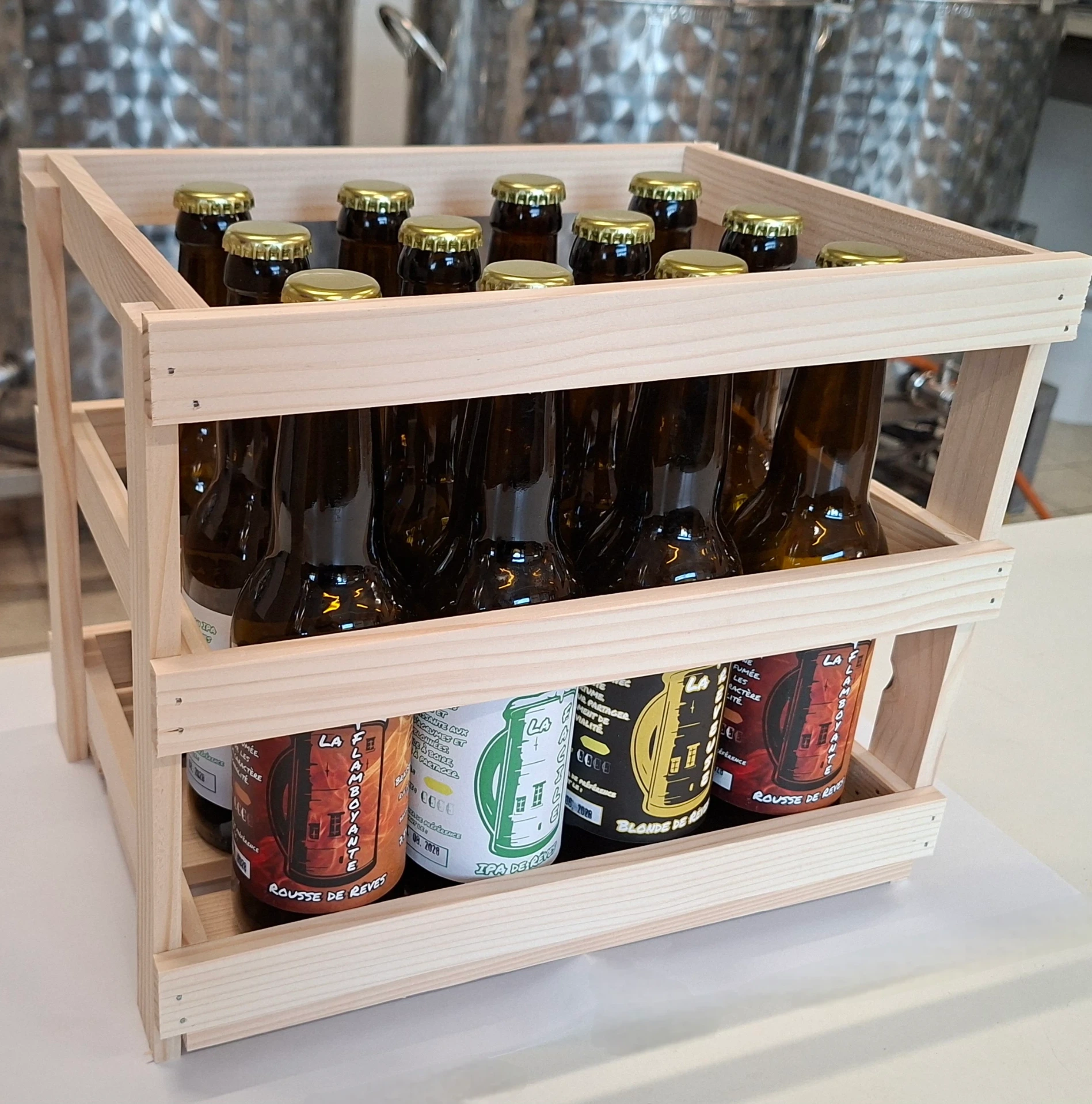 Caisse en bois 12 bières